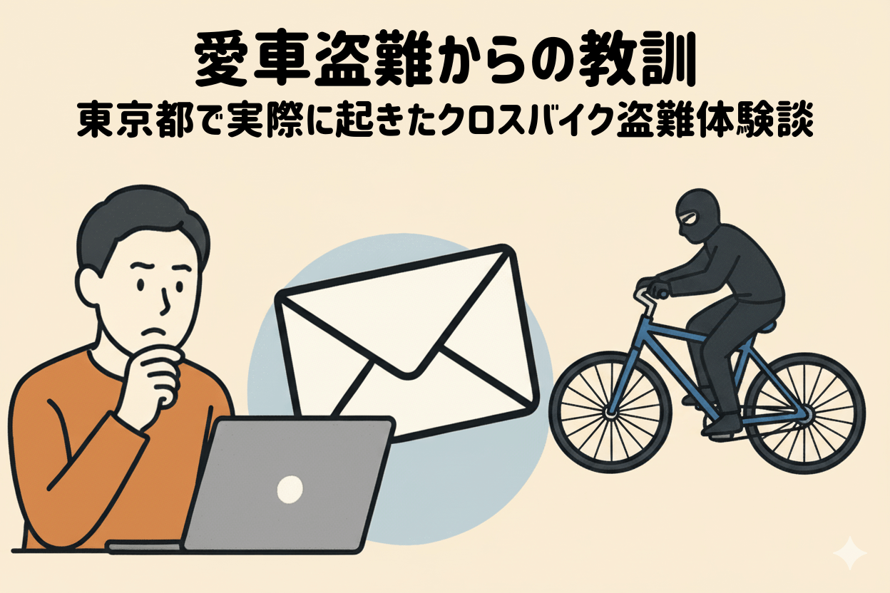 自転車盗難の実態と対策｜東京都で実際に起きたクロスバイク盗難体験談